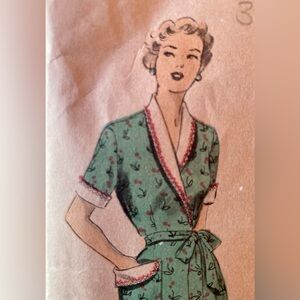 Vintage 1950's Advance Robe Pattern
